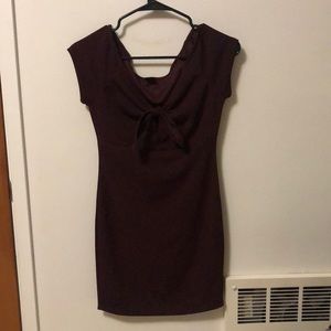 Burgundy mini dress